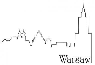 Varşova şehir bir çizim için arka plan