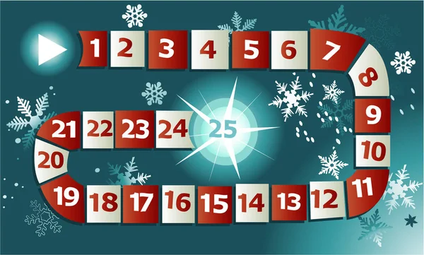 Weihnachtsspiel mit Adventskalender — Stockvektor