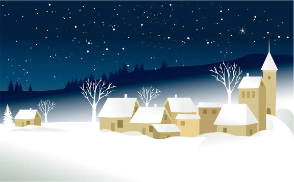 Christmas winter landscape — Stock Vector