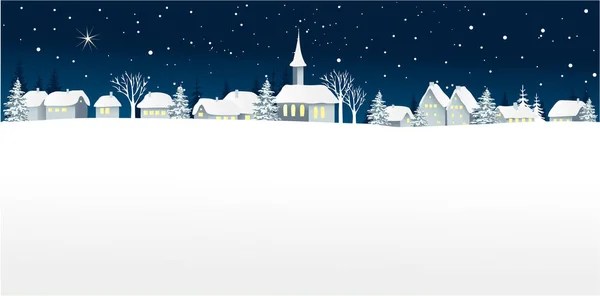 Kerst Winterlandschap — Stockvector