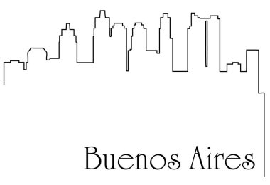 Buenos Aires şehir bir çizim için arka plan ile metropol cityscape