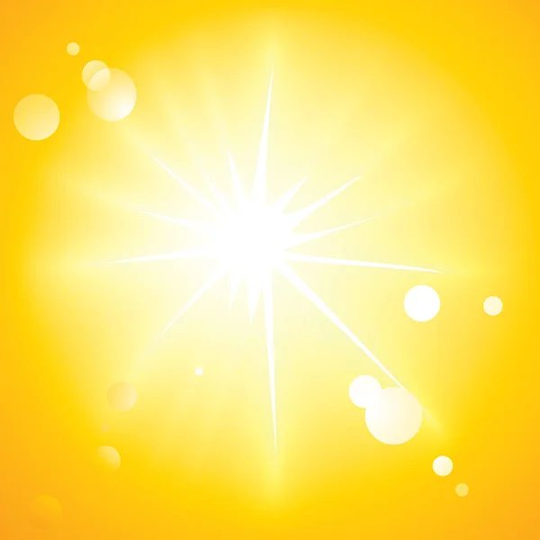 Sunny Background Hot Sun — Stock Vector