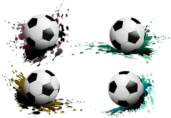 Futbol Topu Ile Soyut Futbol Besteleri — Stok Vektör