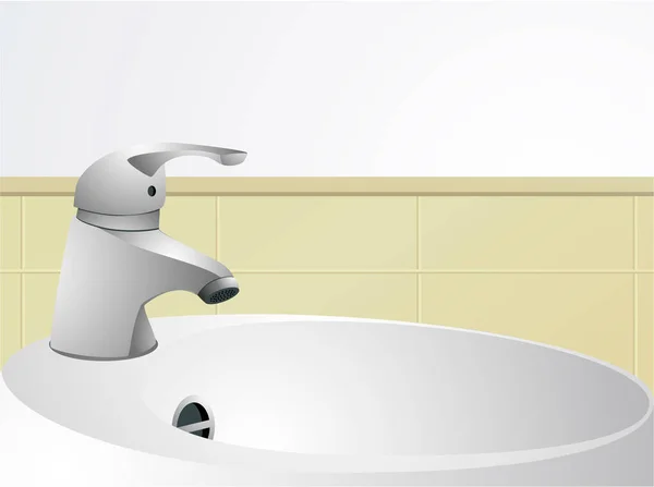 浴室内饰用洗手盆 — 图库矢量图片