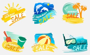 Tatil tasarımı ile yaz satış afiş