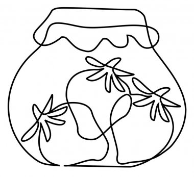 Meyve bir çizim için tasarlamak