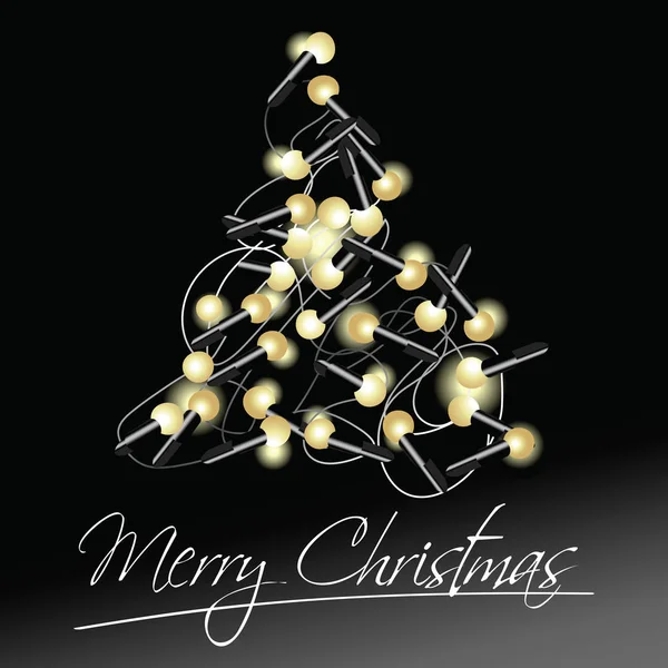 Christmas tree light design - holiday background