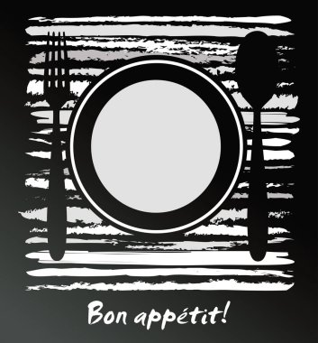 Soyut restoran tasarımı - vektör arkaplan