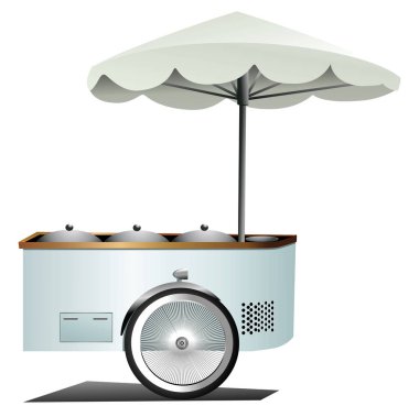 Catering trolley for ice cream and drinks 