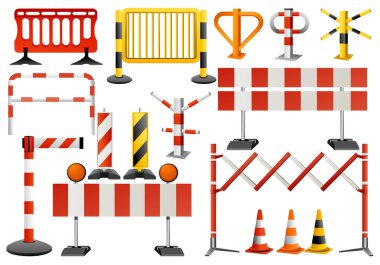 Yol dur işaretleri ve engeller