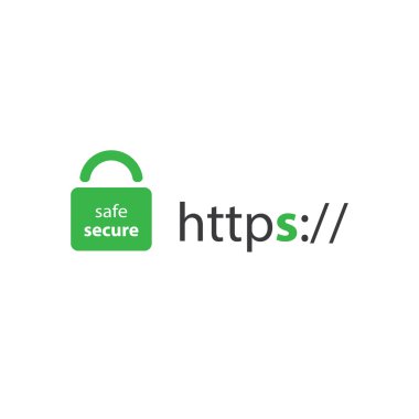 HTTPS Protocol - Safe and Secure Browsing clipart
