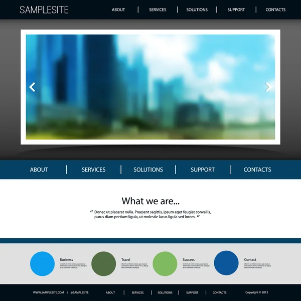 Web Design para o seu negócio com fundo de imagem desfocado — Vetor de Stock