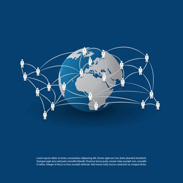 Réseaux - Connexions d'affaires - Conception de concepts de médias sociaux — Image vectorielle