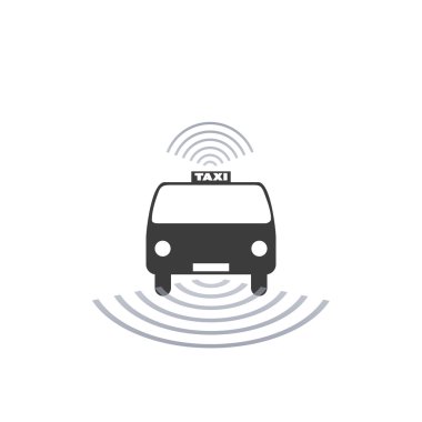 Servis sipariş Logo, mobil uygulama UI, kendi kendine sürüş taksi tasarım konsepti