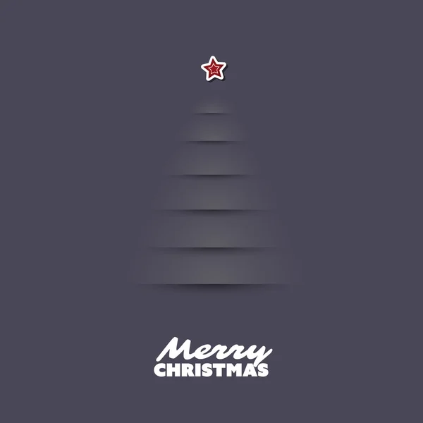 现代抽象圣诞问候卡与圣诞树背景设计 — 图库矢量图片