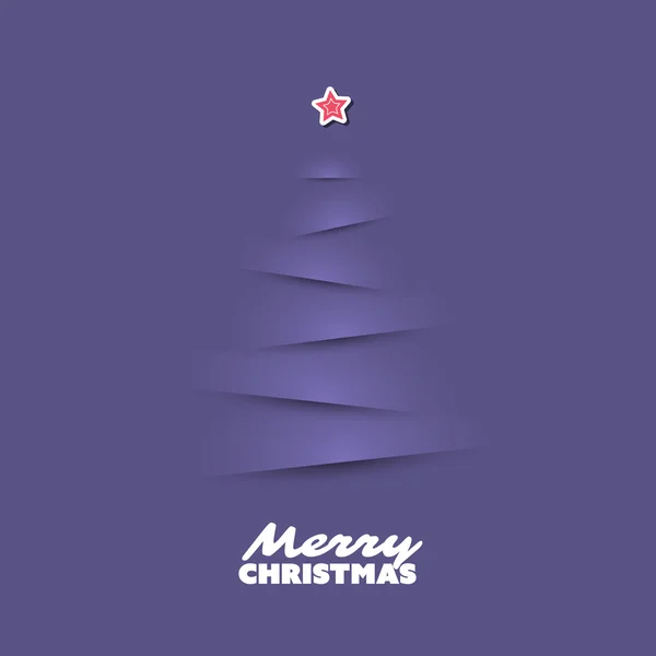 Moderne abstracte kerstgroet kaart ontwerp met kerstboom achtergrond — Stockvector