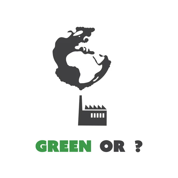 ¿Verde o? - Eco Tierra globo concepto de diseño — Archivo Imágenes Vectoriales