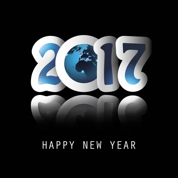 Najlepsze życzenia - świętować nowy rok całego świata - z życzeniami lub tło projektowanie - 2017 — Wektor stockowy