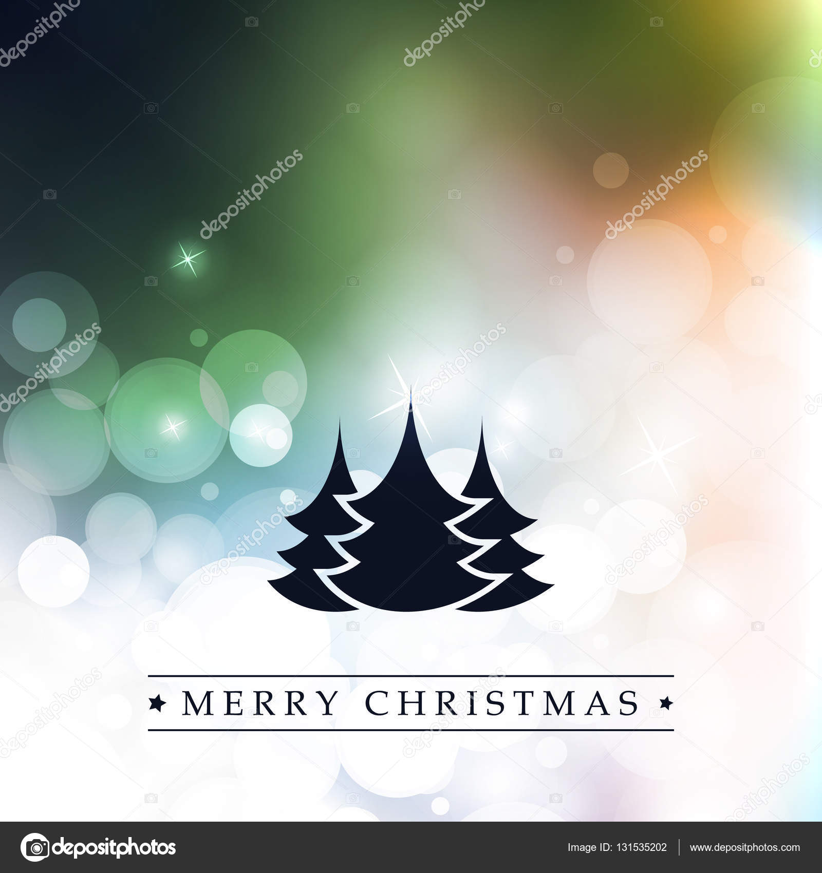 Style Moderne Colore Joyeuses Fetes Joyeux Voeux De Noel Ou Conception De Carte Cadeau Avec Etiquette Arbre De Noel Sur Un Fond Flou Etincelant Image Vectorielle Bagotaj C