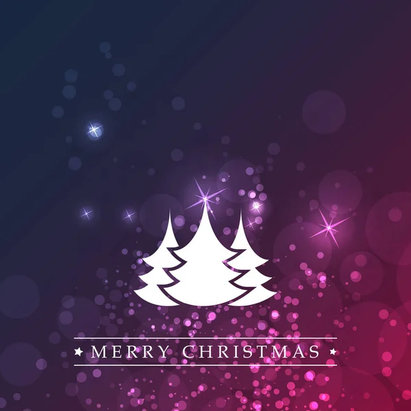 Style moderne coloré Joyeuses fêtes, Joyeux voeux de Noël ou conception de carte-cadeau avec étiquette, arbre de Noël sur un fond flou étincelant — Image vectorielle