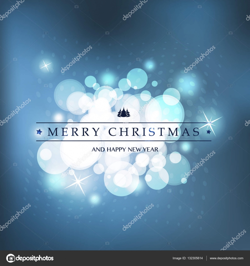 Buone vacanze buon Natale cartolina d auguri con etichetta su uno sfondo sfocato scintillante Disegno del coperchio con sagoma di