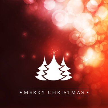 Renkli Modern tarzı mutlu tatiller, Merry Christmas tebrik veya etiketi, parlak bir arka plan bulanık Noel ağacına hediye kart tasarımı 