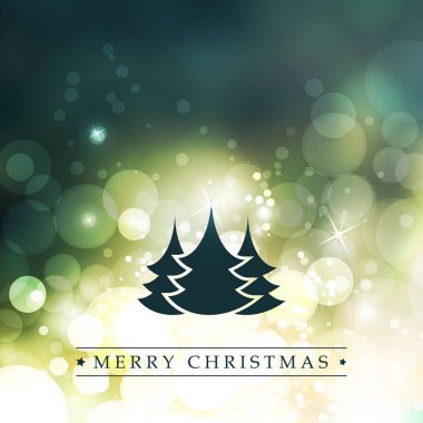 Renkli Modern tarzı mutlu tatiller, Merry Christmas tebrik veya etiketi, parlak bir arka plan bulanık Noel ağacına hediye kart tasarımı 