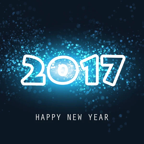 Novoroční přání, kryt nebo pozadí šablony - 2017 — Stockový vektor