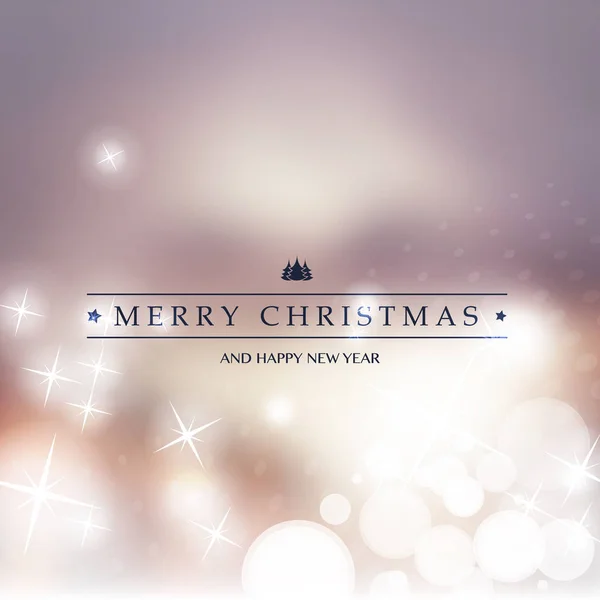 圣诞快乐-闪亮亮的模糊背景上多彩的现代风格节日快乐贺卡 — 图库矢量图片