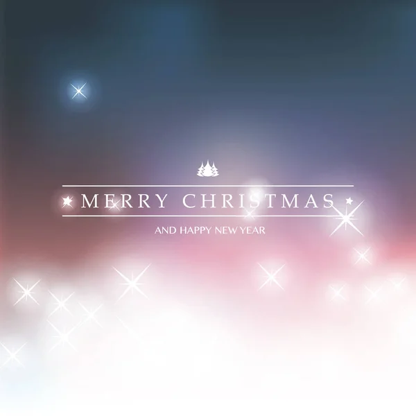 メリー クリスマス - 輝く明るい背景をぼかした写真にカラフルなモダンなスタイル ハッピー ホリデー グリーティング カード — ストックベクタ