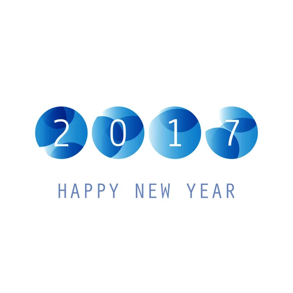 Eenvoudige kleurrijke nieuwjaarskaart, Cover of achtergrond ontwerpsjabloon - 2017 — Stockvector