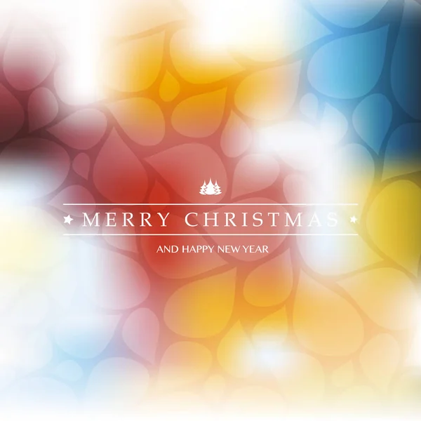 Feliz Navidad - Estilo moderno colorido Felices Fiestas Diseño de tarjetas de felicitación con etiqueta en el fondo brillante patrón de pétalos — Vector de stock