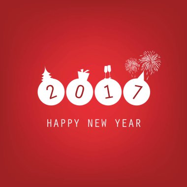 Yeni yıl kartı arka plan - 2017