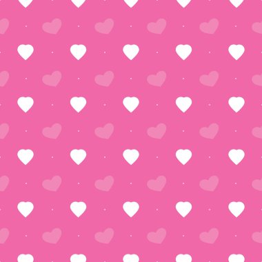 Soyut kesintisiz beyaz ve mor kalp desen