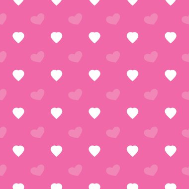 Soyut kesintisiz beyaz ve mor kalp desen