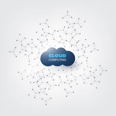 Cloud Computing tasarım kavramı - dijital ağ bağlantıları, teknolojik altyapı
