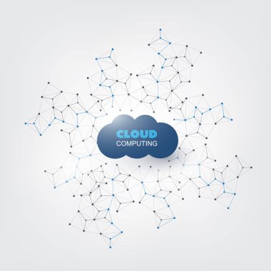 Cloud Computing tasarım kavramı - dijital ağ bağlantıları, teknolojik altyapı