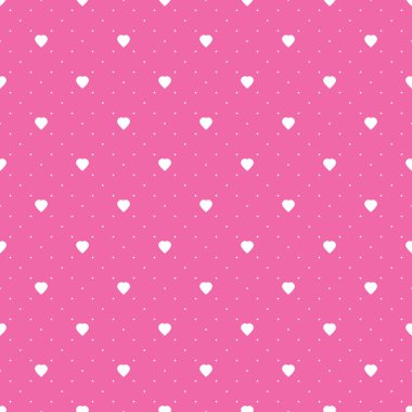 Soyut kesintisiz beyaz ve mor kalp desen