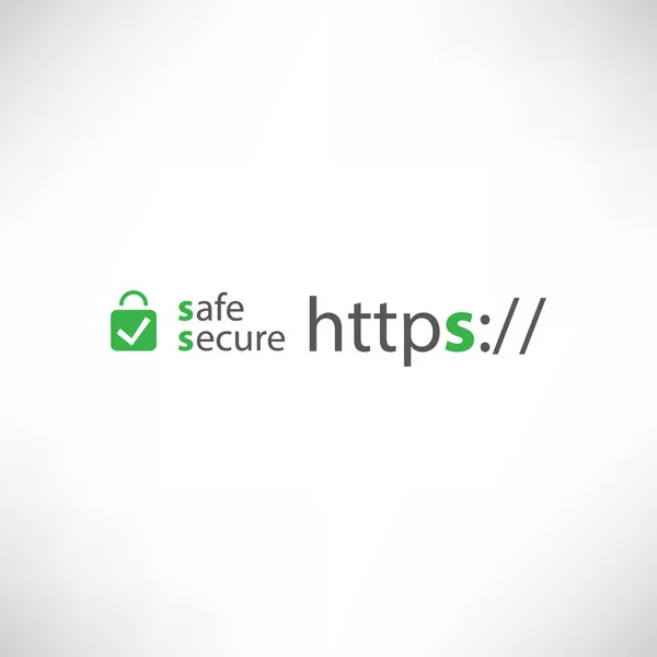 Https プロトコル - 安心・安全なブラウジング — ストックベクタ