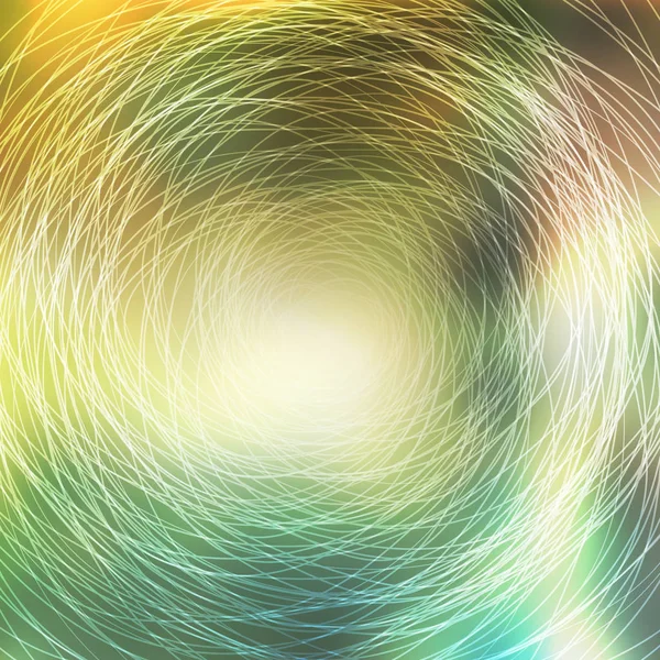 Modèle abstrait de cercles concentriques colorés sur fond flou, conception vectorielle — Image vectorielle