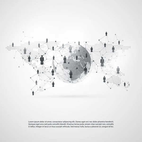 Netzwerke - Geschäftsverbindungen - Social Media Konzeptgestaltung — Stockvektor