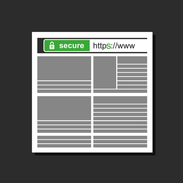 Protokol HTTPS - bezpečné surfování — Stockový vektor