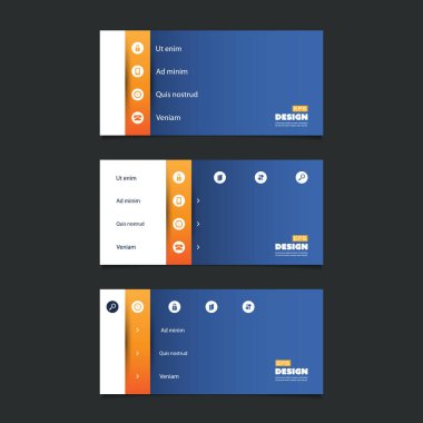 Web tasarım öğeleri - üstbilgi veya afiş tasarım kümesi