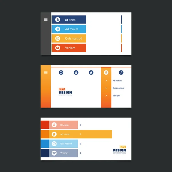 Web Design elementen - Header of Banner ontwerpset — Stockvector