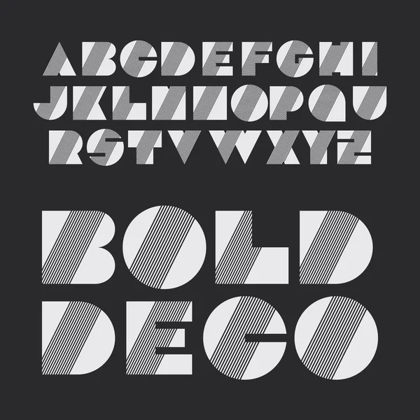 Art-Deco-Schriftset - Vintage-Vektordesign, Retro-Typografie. — Stockvektor