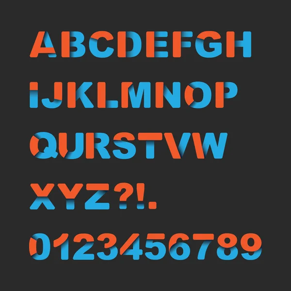 Farbenfroher abgerundeter Schriftsatz - Vektor-Typografie-Design — Stockvektor