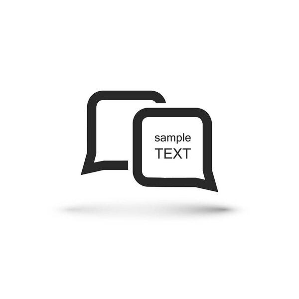 Black and White Speech Bubbles Design