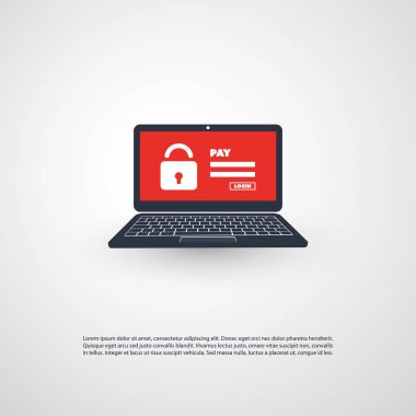 Aygıt kilitli, Resimler, kayıp belgeleri, Ransomware Attack - virüs enfeksiyonu, Malware, dolandırıcılık, Spam, Phishing, dolandırıcılık, e-posta şifreli kesmek - bu güvenlik konsept tasarımı