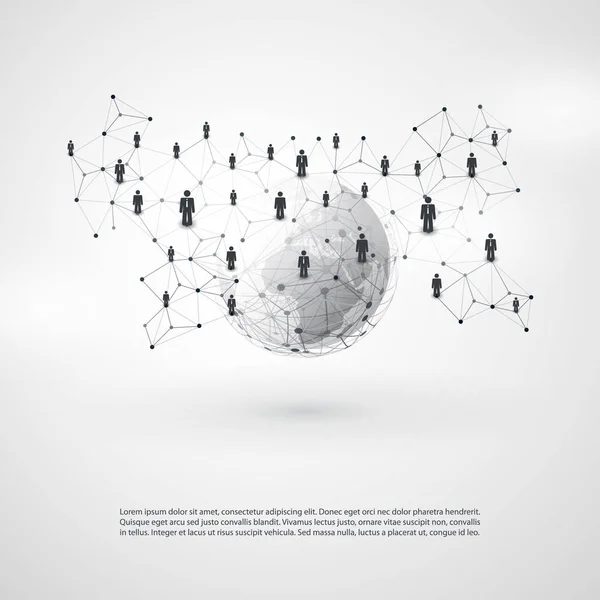 Δίκτυα - Business Connections - Social Media Concept Design — Διανυσματικό Αρχείο