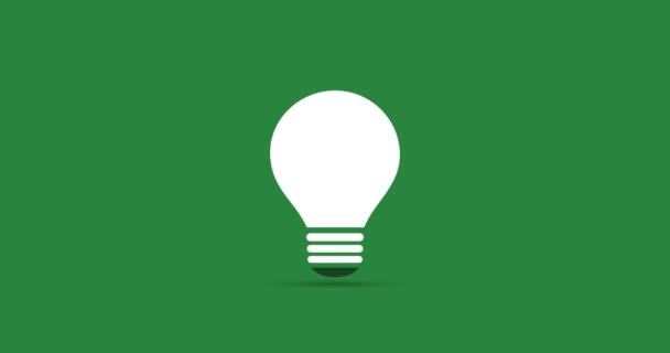 Green Eco Energy Concept Video Animazione - etichetta bio animata all'interno di una lampadina — Video Stock